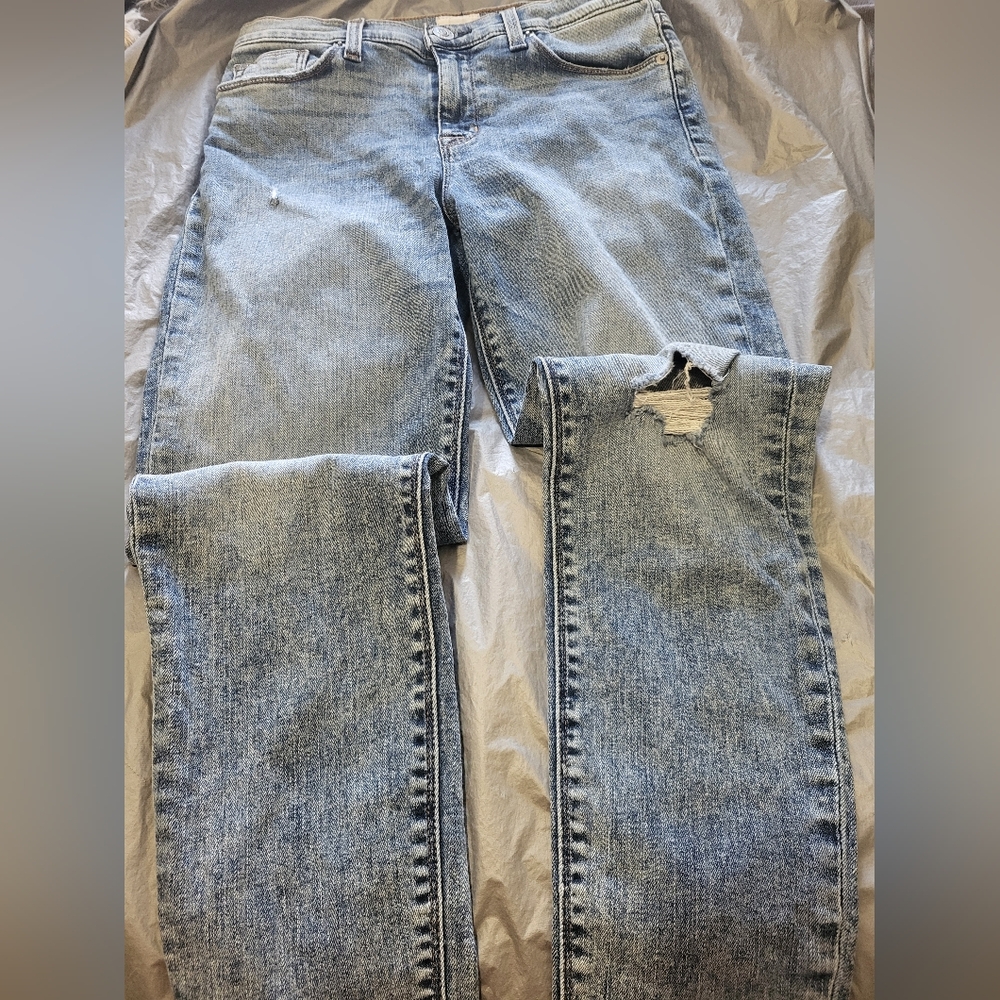 Hudson Midrise Skinny Ankle Distressed Denim Jeans